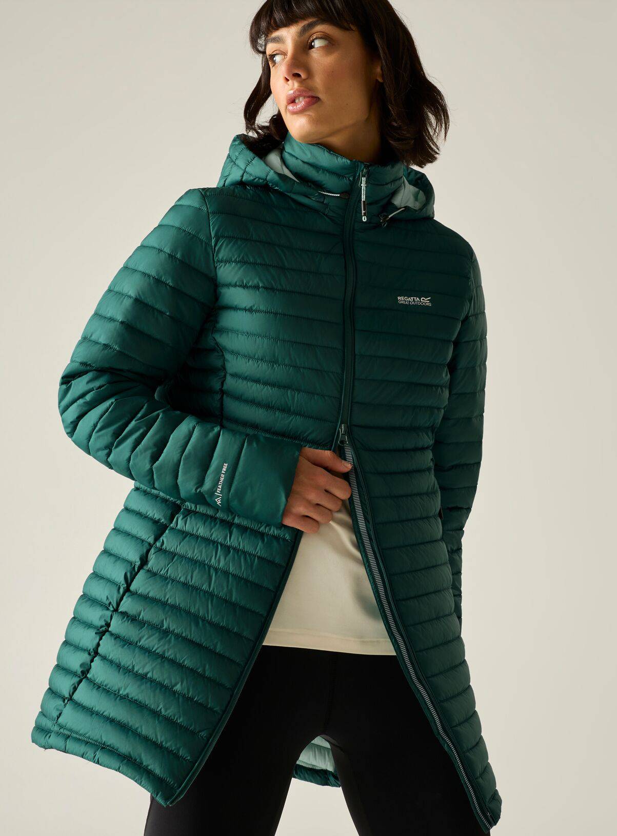 REGATTA Selenar Water Repellent Longline Jacket Green 12 - Image 5